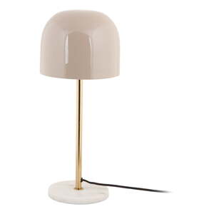 Krémovobiela stolová lampa s kovovým tienidlom (výška  50 cm) Manta – Leitmotiv