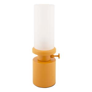 Okrovožltá LED stolová lampa so stmievačom s kovovým tienidlom/so skleneným tienidlom (výška  29,5 cm) Camp – Leitmotiv