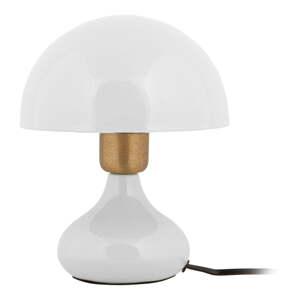 Biela stolová lampa s kovovým tienidlom (výška  23 cm) Binc – Leitmotiv