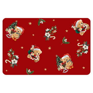 Plastové prestieranie s vianočným motívom 28,5x44 cm Oursons – douceur d'intérieur