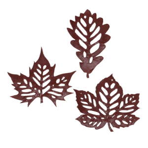 Liatinový nášľap do záhrady 3 ks Leaves – Esschert Design