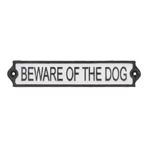 Liatinová ceduľa 26x5 cm Beware of the Dog – Esschert Design