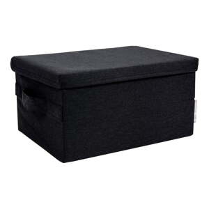 Čierny látkový úložný box s vekom 34x45x25 cm Soft Storage – Bigso Box of Sweden