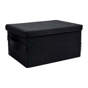 Čierny látkový úložný box s vekom 35x19x26 cm Soft Storage – Bigso Box of Sweden