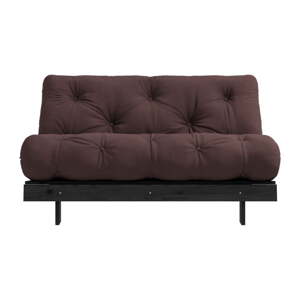 Tmavohnedá rozkladacia pohovka 140 cm Roots Black Night – Karup Design