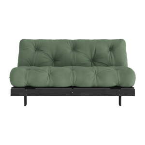 Zelená rozkladacia pohovka 160 cm Roots Black Night – Karup Design