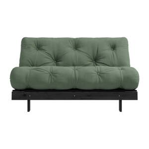 Zelená rozkladacia pohovka 140 cm Roots Black Night – Karup Design