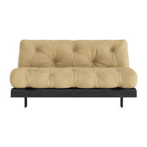 Rozkladacia pohovka v horčicovej farbe 160 cm Roots Black Night – Karup Design