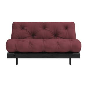 Vínovočervená rozkladacia pohovka 140 cm Roots Black Night – Karup Design