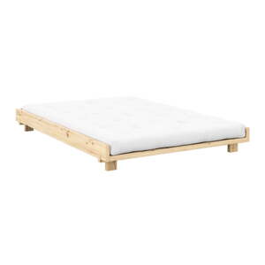 Dvojlôžková posteľ z borovicového dreva s roštom v prírodnej farbe 180x200 cm Social Bed – Karup Design