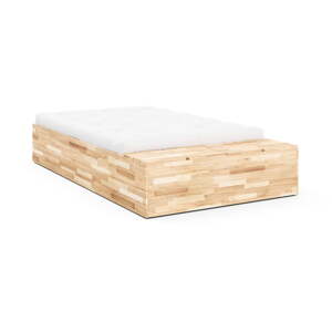 Dvojlôžková posteľ z borovicového dreva s úložným priestorom s roštom v prírodnej farbe 140x200 cm Basement Bed – Karup Design