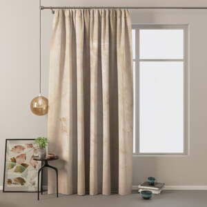 Krémovobiely zamatový dimout záves 140x245 cm Pleat – Restilo
