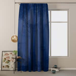 Tmavomodrý zamatový dimout záves 140x245 cm Pleat – Restilo