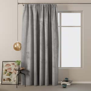 Sivý zamatový dimout záves 140x245 cm Pleat – Restilo