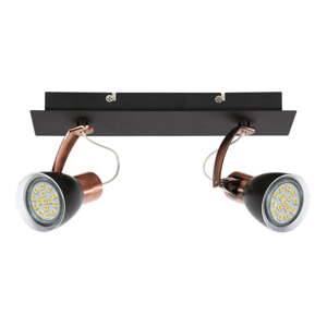 Stropné svietidlo s kovovým tienidlom v čierno-medenej farbe 8x30 cm Markus – Candellux Lighting