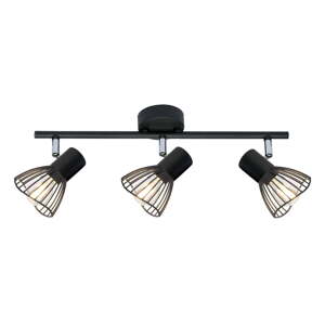 Čierne stropné svietidlo s kovovým tienidlom 56x8 cm Fly – Candellux Lighting