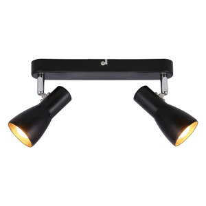 Matne čierne stropné svietidlo s kovovým tienidlom 36x6 cm Picardo – Candellux Lighting