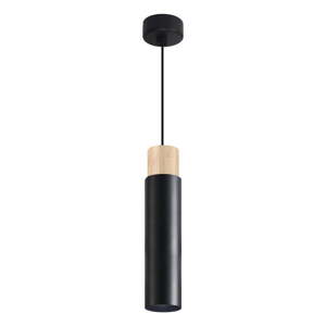 Čierne závesné svietidlo s kovovým tienidlom Claro – Candellux Lighting