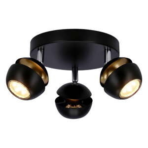 Stropné svietidlo s kovovým tienidlom v čierno-zlatej farbe 26x26 cm Boni - Candellux Lighting