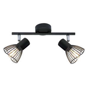 Čierne stropné svietidlo s kovovým tienidlom 39x8 cm Fly – Candellux Lighting