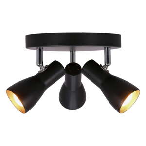 Matne čierne stropné svietidlo s kovovým tienidlom 29x29 cm Picardo – Candellux Lighting