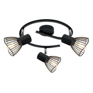 Čierne stropné svietidlo s kovovým tienidlom 42x42 cm Fly – Candellux Lighting
