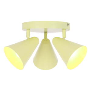 Žlté stropné svietidlo s kovovým tienidlom 34x34 cm Amor – Candellux Lighting