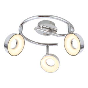 LED stropné svietidlo v lesklej striebornej farbe 40x40 cm Isla – Candellux Lighting