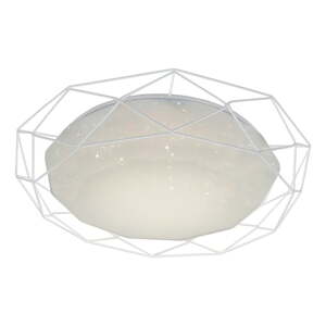 Biele LED stropné svietidlo s kovovým tienidlom 43x43 cm Sven – Candellux Lighting
