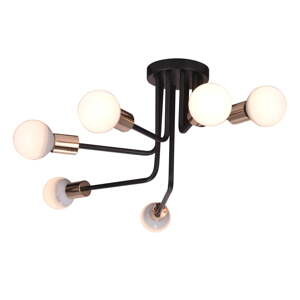 Stropné svietidlo v čierno-medenej farbe 27x27 cm Spill – Candellux Lighting