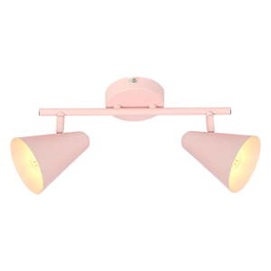 Svetloružové stropné svietidlo s kovovým tienidlom 42x10 cm Amor – Candellux Lighting