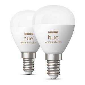 Žiarovky v súprave 2 ks E14, 5 W White and color ambiance – Philips Hue