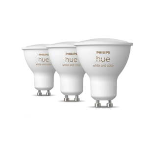 LED žiarovky v súprave 3 ks GU10, 6 W White and color ambiance – Philips Hue