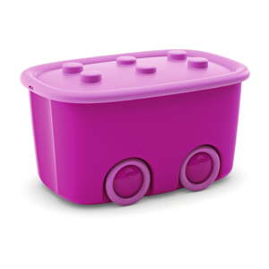 Ružový plastový detský úložný box 58x39x32 cm Funny Box – KIS