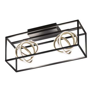 Čierne LED stropné svietidlo so stmievačom 20x58,5 cm Gisi – Fischer & Honsel