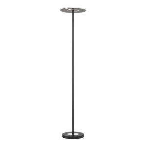 Čierna LED stojacia lampa so stmievačom so skleneným tienidlom (výška  180 cm) Dent – Fischer & Honsel