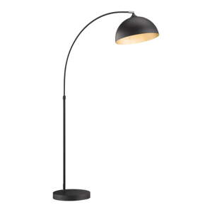 Čierna stojacia lampa s kovovým tienidlom (výška  200 cm) Leitung – Fischer & Honsel