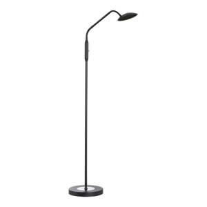 Čierna LED stojacia lampa so stmievačom so skleneným tienidlom (výška  135 cm) Tallri – Fischer & Honsel