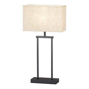 Čierna/béžová stolová lampa s textilným tienidlom (výška  52 cm) Ann – Fischer & Honsel