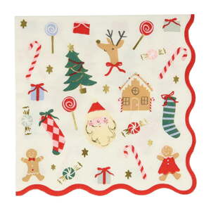 Papierové obrúsky v súprave 16 ks Jolly Christmas – Meri Meri