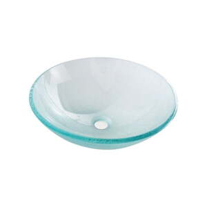 Sklenené okrúhle umývadlo ø 42 cm Ice – Sapho