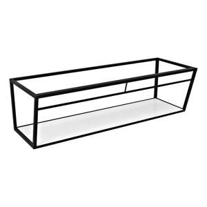 Biely/čierny kovový závesný podstavec pod umývadlo 178x40 cm Aruba – Sapho