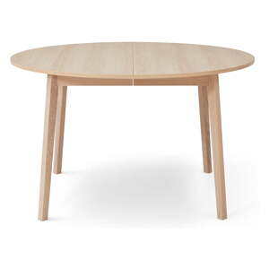 Okrúhly rozkladací jedálenský stôl v dekore duba a prídavnou doskou ø 130 cm Single – Hammel Furniture