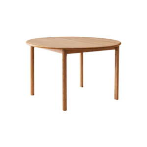Okrúhly rozkladací jedálenský stôl s prídavnou doskou z dubového dreva ø 120 cm Noor – Hammel Furniture