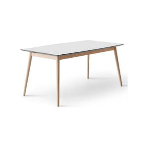 Rozkladací jedálenský stôl s bielou doskou a prídavnou doskou 90x165 cm Meza – Hammel Furniture