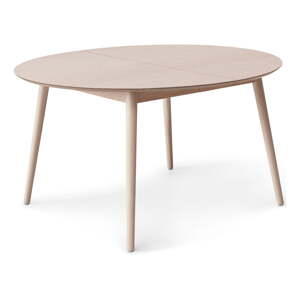 Okrúhly rozkladací jedálenský stôl s prídavnou doskou v dekore duba ø 135 cm Meza – Hammel Furniture