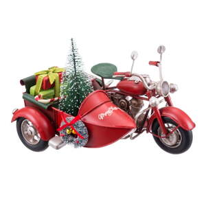 Kovová vianočná figúrka Motorcycle with Sidecar – Casa Selección