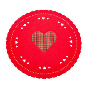Látkové prestieranie ø 30 cm Christmas Heart – Casa Selección