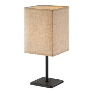 Čierna/béžová stolová lampa s textilným tienidlom (výška  30 cm) Lela – Fischer & Honsel