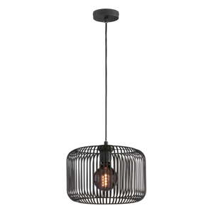 Čierne závesné svietidlo s kovovým tienidlom ø 30 cm Cage – Fischer & Honsel